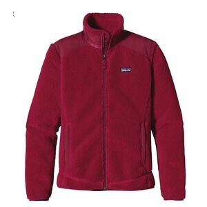 Patagonia Retro-X Jacket Red Deep Pile Fleece Full Zip Women's M